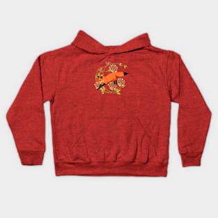 Red fox in the forest Kids Hoodie